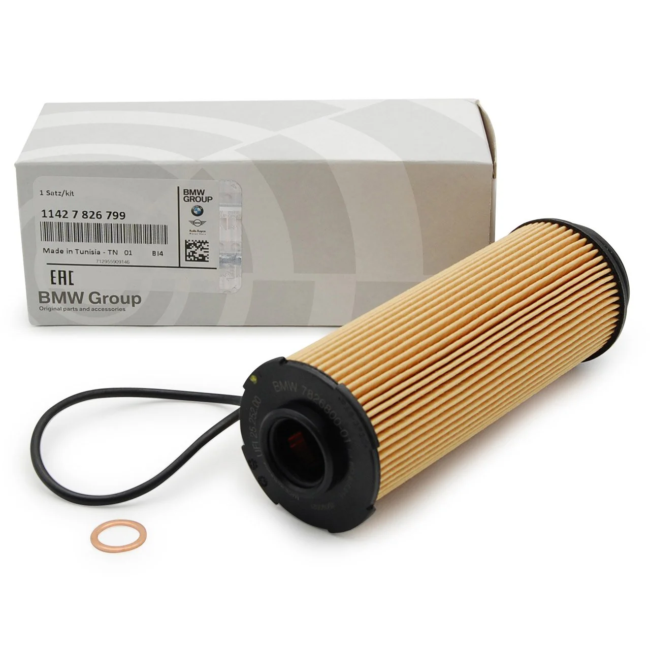 Genuine BMW Oil Filter – 3.0 Petrol B58 & 3.0 Diesel B57 – 11427826799 > 11425B4C845