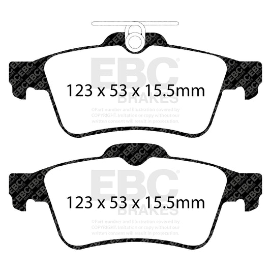 EBC Bluestuff 5000 Rear Brake Pads – Ford Focus RS Mk3 (DP51749NDX)