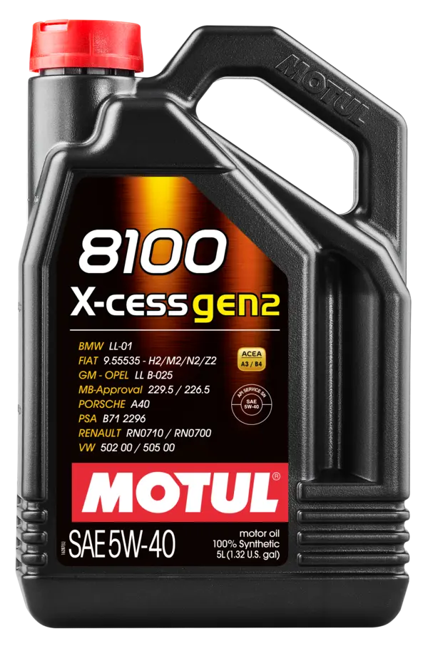 Motul 8100 X-CESS GEN2 5W-40 Engine Oil – 5L