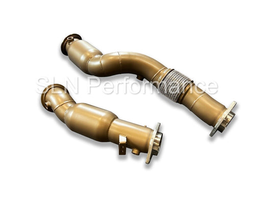 SLN BMW S58 M2 G87 M3 G80 M4 G82 X3M X4M LCI Sports Cat Downpipe CERAMIC COATED