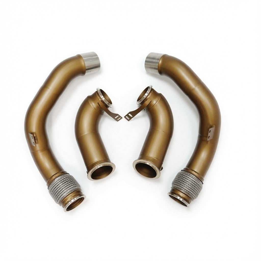 SLN Ceramic Coated Decat Downpipes - BMW F90 M5 F92 M8 Pre-LCI S63