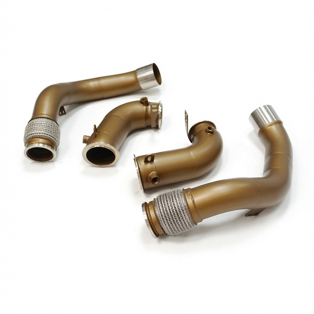 SLN Ceramic Coated Decat Downpipes - BMW F90 M5 F92 M8 Pre-LCI S63