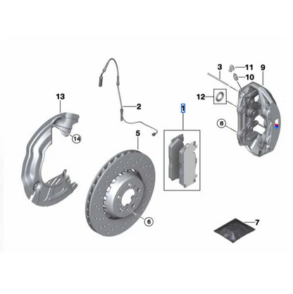 Genuine BMW 400mm Front (2NH) Brake Discs – F87 M2 Competition