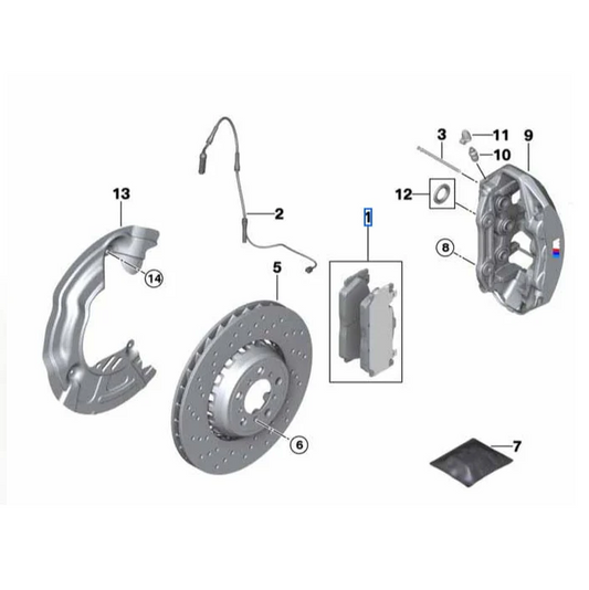 Genuine BMW 400mm Front (2NH) Brake Discs – F87 M2 Competition