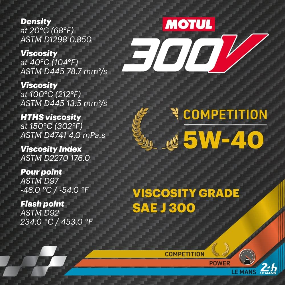 Motul 300V Competition 5W-40 Engine Oil – 2L (Metal Tin)