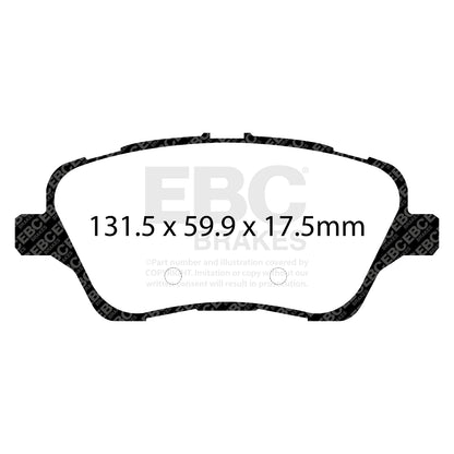 EBC Bluestuff 5000 Front Brake Pads – Ford Fiesta ST Mk7 (DP52149NDX)