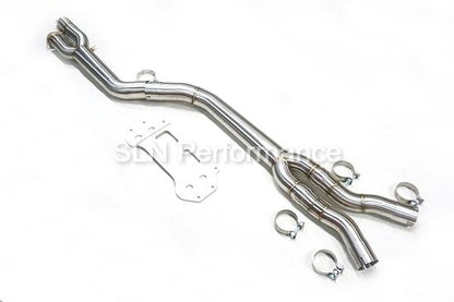 SLN BMW S58 M2 G87 Stainless Steel Single Mid Pipe with Under-Brace