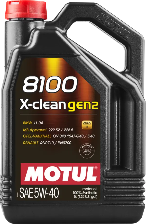 Motul 8100 X-CLEAN GEN2 5W-40 Engine Oil – 5L