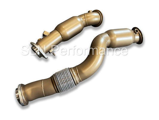 SLN BMW S58 M2 G87 M3 G80 M4 G82 X3M X4M LCI Sports Cat Downpipe CERAMIC COATED