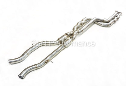 SLN BMW S55 M3 M4 Equal Length Mid Pipe with Under-Brace