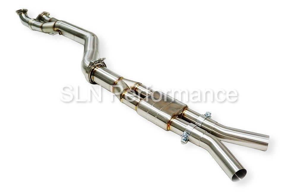 SLN 4" Stainless Steel Resonated Single Mid Pipe - BMW S58 G80 G82 G8X