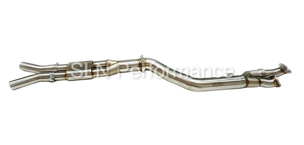 SLN 4" Stainless Steel Resonated Single Mid Pipe - BMW S58 G80 G82 G8X