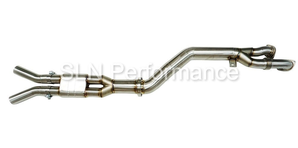 SLN 4" Stainless Steel Resonated Single Mid Pipe - BMW S58 G80 G82 G8X
