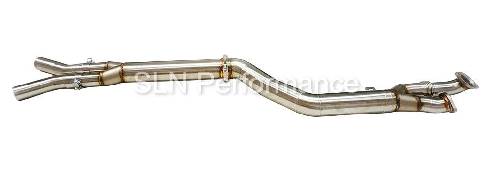 SLN 4" Stainless Steel Single Mid Pipe - BMW S58 M3 G80 M4 G82 X3M X4M