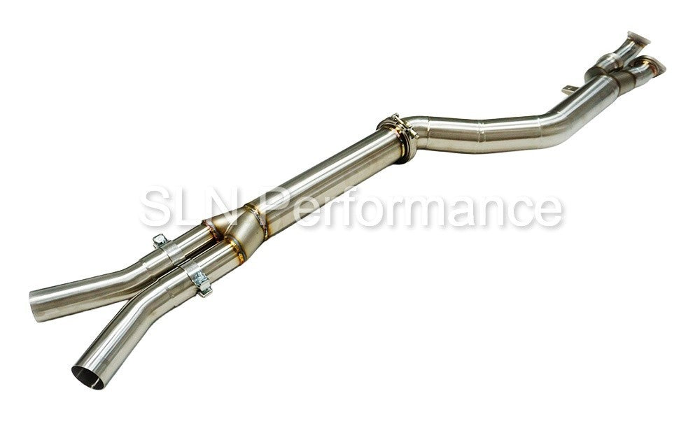 SLN 4" Stainless Steel Single Mid Pipe - BMW S58 M3 G80 M4 G82 X3M X4M