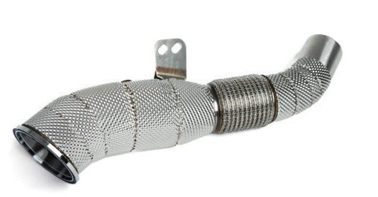 VRSF B58 Decat Downpipe with Heat Shield – F20 F21 M140i / F22 F23 M240i / F30 F31 340i / F32 F33 F36 440i