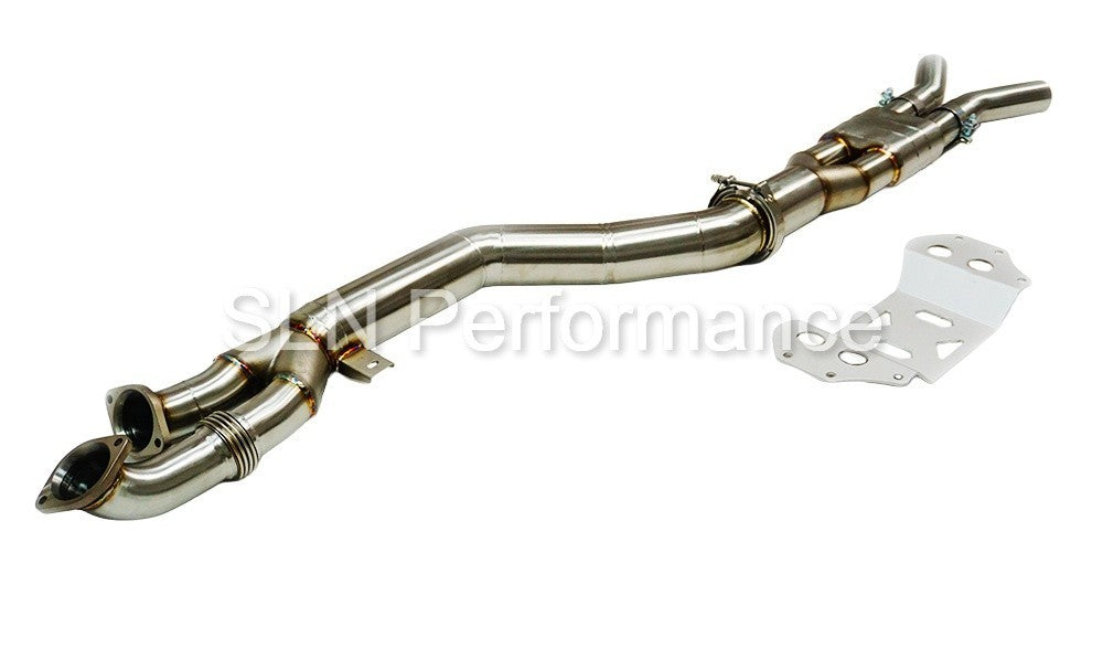 SLN 4" Stainless Steel Resonated Single Mid Pipe - BMW S58 G80 G82 G8X